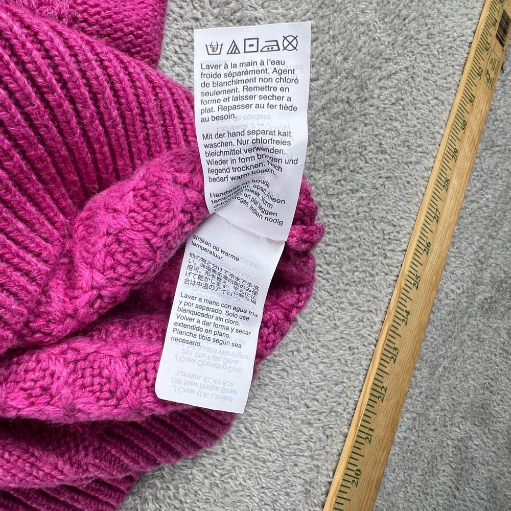 J.Crew Pink Cable‎ Knit Sweater Womens Large Preppy Chunky Textured Cozycore - Picture 11 of 14